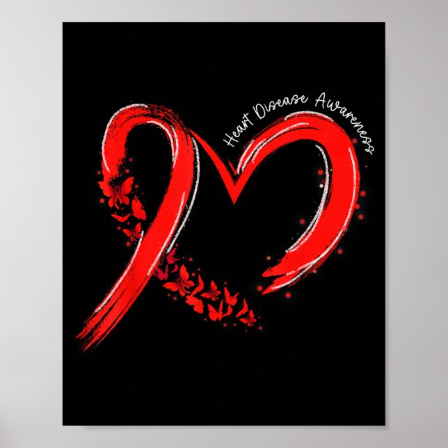 Poster Heart Health Heart Disease Awareness Chd Mens Wome (Frente)