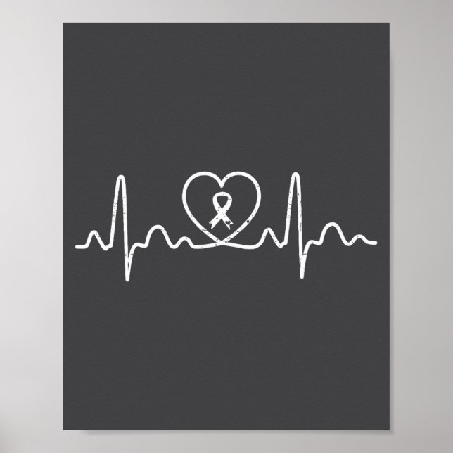 Poster Heart Health Heart Disease Awareness Heartbeat Chd (Frente)