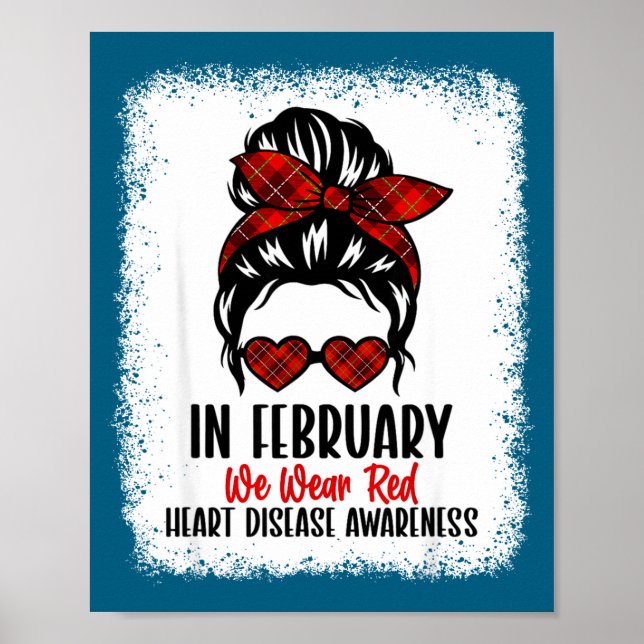 Poster Heart Health Heart Disease Awareness Heartbeat Chd (Frente)