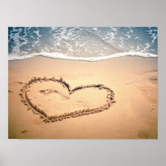 Poster Heart in the sand