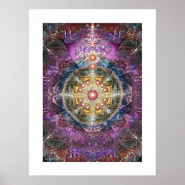 Pôster Heart Mandala (Frente)