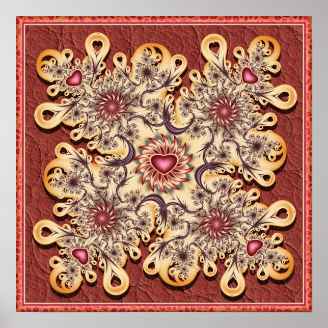 Poster Heart Mandala (Frente)