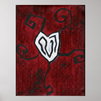 Poster Heart Oil Painting