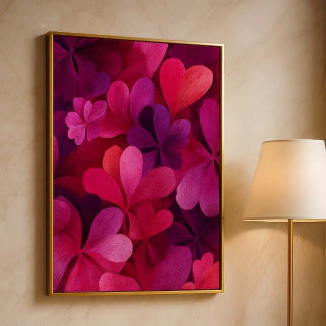 Poster Heart Petal Abstract.Romantic Floral Valentine art (Criador carregado)