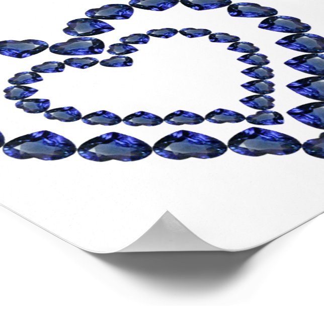 Poster Heart Sapphire Gemstone (Borda)
