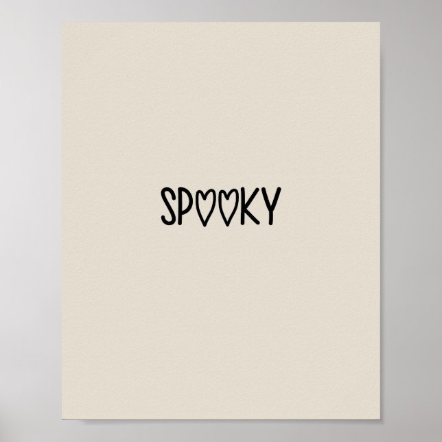 Poster Heart Typography spooky (Frente)