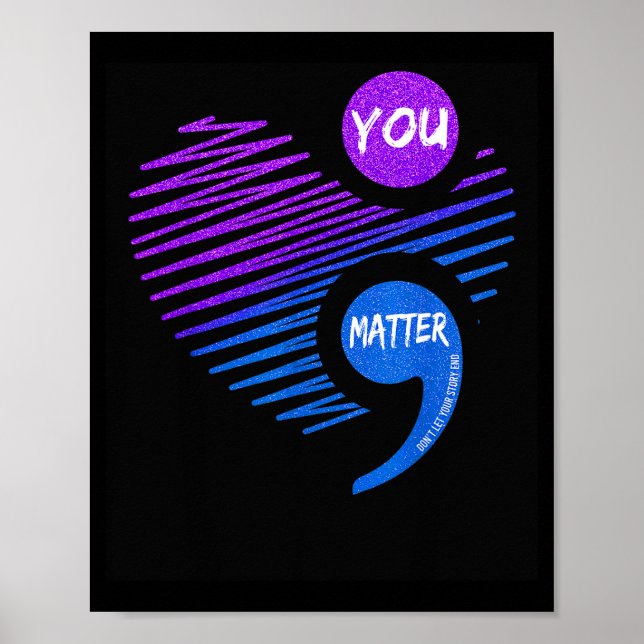 Poster Heart You Don't Let Story End Suicide Prevention  (Frente)