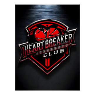 Pôster Heartbreaker Club Art Print – Modern Metallic Wall