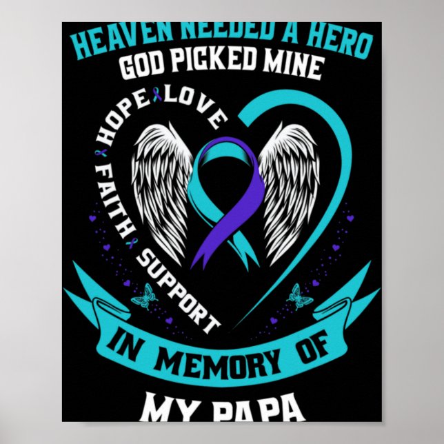 Poster Heaven Needed A Hero God Cked My Papa Suicide Aw  (Frente)