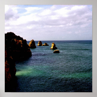 Poster Heavenly Portugal Ocean - Teal & Azure