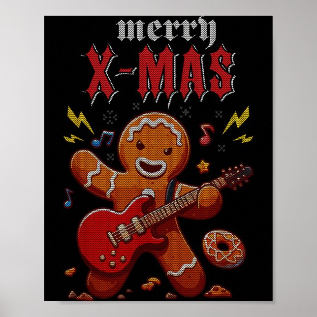 Poster Heavy Metal Christmas Sleigher Hail Santa Claus Ro (Frente)