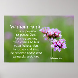 Poster Hebraico 11:6 Ele recompensa aqueles que o procura
