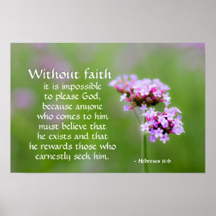 Poster Hebraico 11:6 Ele recompensa aqueles que o procura