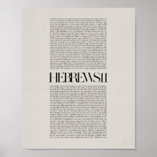 Poster Hebraico 11 - Fé em Ação - Arte de Muro de Escritu
