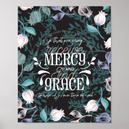 Poster Hebraico 4:16 cita preto