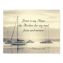 Hebraico 6:19 Jesus Anchor para a minha alma, Barc