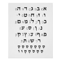 Hebraico Alfabeto com Nikkud Educação Judaica