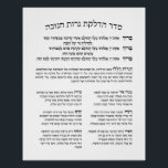 Pôster Hebraw Hadlakat Nerot Chanukah - Bençando Menorah<br><div class="desc">Seder Hadlakat Nerot (Shel) Chanukah - Abençoações hebraicas e orações recitaram e cantaram ao acender o chanukiya (menorah). Um conjunto tradicional de três bênçãos, Hanerot Halallu, e Maoz Tzur. Excelente para usar como decoração de parede para Chanukah ou guia prático para acender as luzes. Ideia de excelente para todas as...</div>
