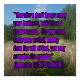 Pôster Hebreus 10:35-36 WEBU