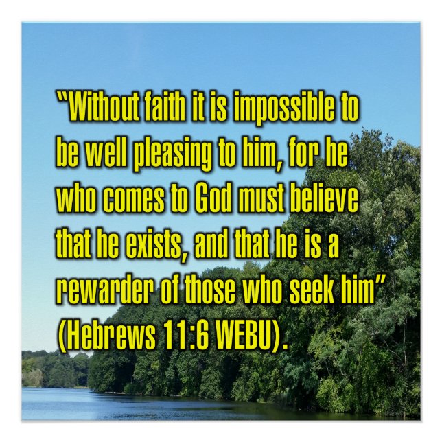 Pôster Hebreus 11:6 WEBU (Frente)