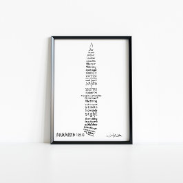 Poster Hebreus 4 12 13 Versículo da Bíblia Caligrafia
