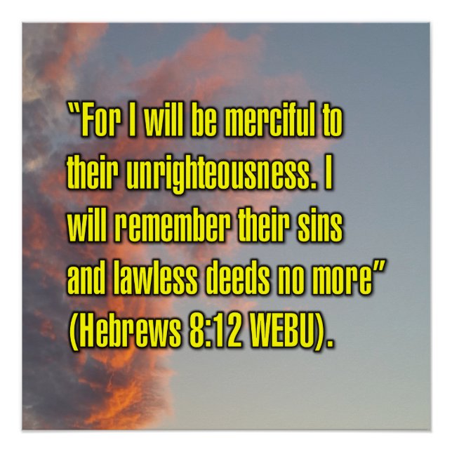 Pôster Hebreus 8:12 WEBU (Frente)
