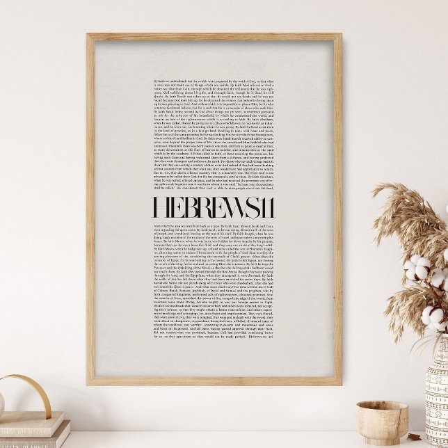 Poster Hebrews 11, Bible Verse, Modern Bible, Scripture  (Criador carregado)