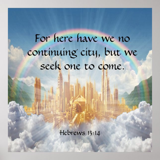 Poster Hebrews 13:14  (Frente)