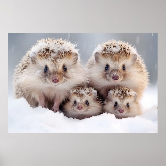 Poster Hedgehog Animal Wilderness Beauness Art (Frente)