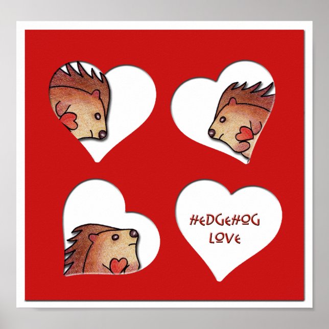 Poster Hedgehog Love! (Frente)
