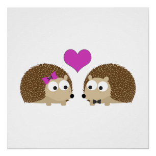 Pôster Hedgehog Love
