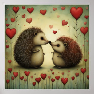 Poster Hedgehog Love 1