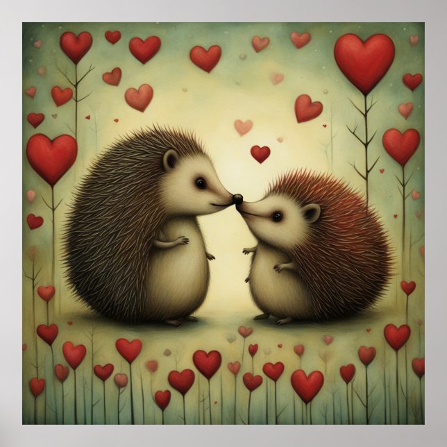 Poster Hedgehog Love 1 (Frente)