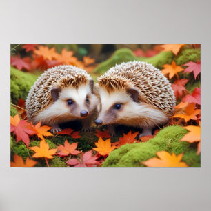 Poster Hedgehog Natureza Animal Efeitos na Natureza Selva
