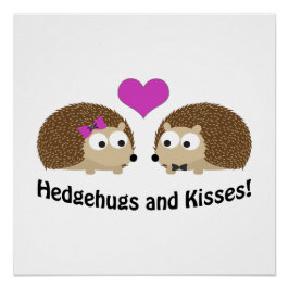 Pôster Hedgehugs e Kisses Hedgehog Love