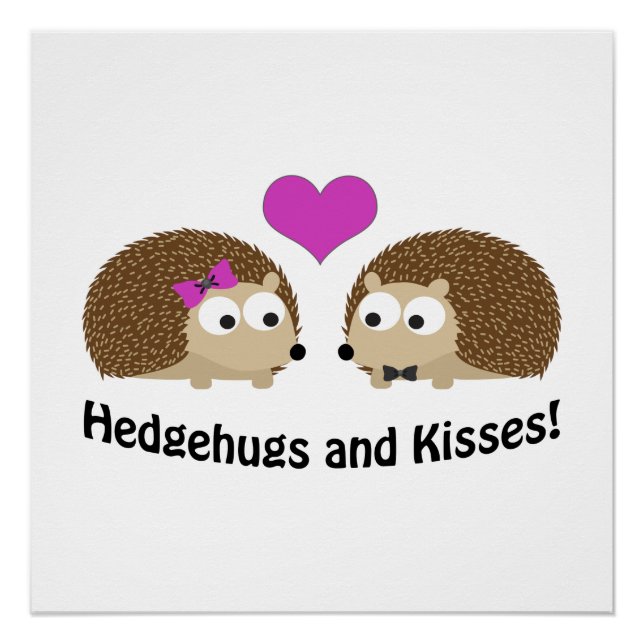 Pôster Hedgehugs e Kisses Hedgehog Love (Frente)