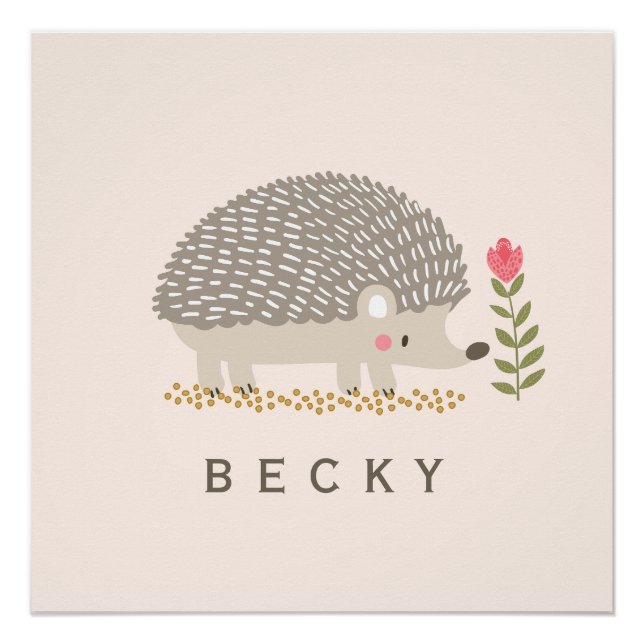 Pôster Hedgie Feliz  (Frente)