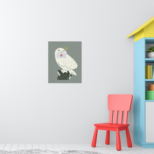 Poster Hedwig With Letter Whimsical Drawing (Berçário 1)