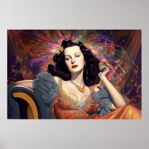Poster Hedy Lamarr em Miami 1920