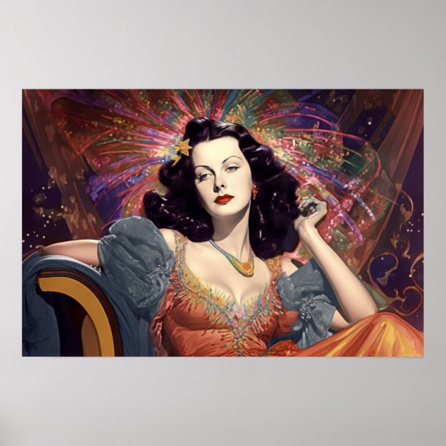 Poster Hedy Lamarr em Miami 1920 (Frente)
