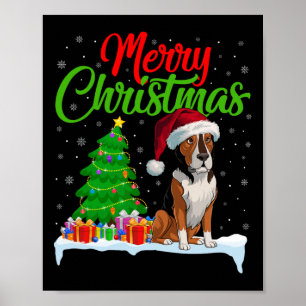 Poster Heeldog Árvore de Natal Luz Engraçado Xmas Heeler