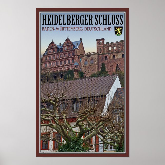 Poster Heidelberg - Castelo de Baixo (Frente)