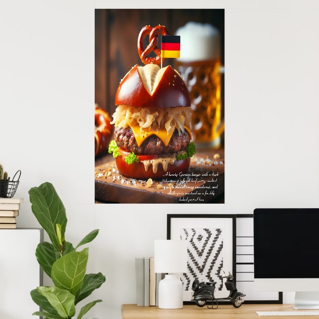 Poster Heidelberg Haus Burger Delight 24x36 (Escritório em casa)