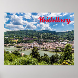 Poster Heidelberg Neckar Panorama Germany
