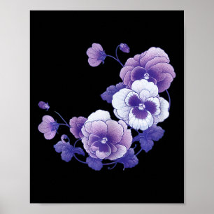 Poster Heimerheimer Purple Floral Pansy Heimerheimer