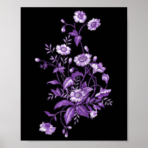 Poster Heimerheimer Roxo Floral Pensamento Demência Heime