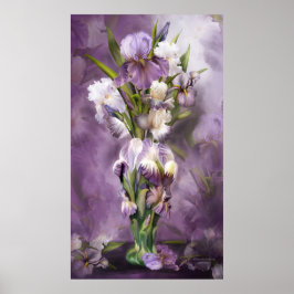 Poster Heirloom Iris Em Iris Vase Art Poster/Impressão