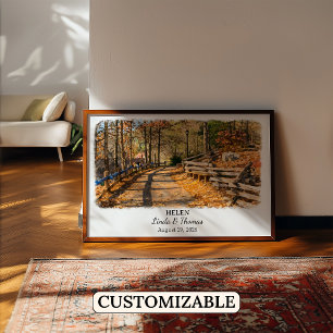 Poster Helen Cartaz da Geórgia, Aquarela, Personalizado