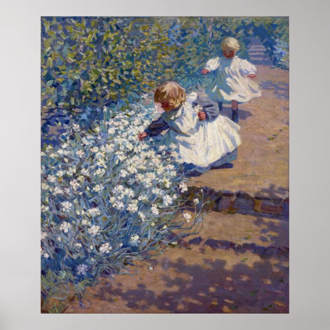 Poster Helen Galloway McNicoll Picking Flowers (Frente)