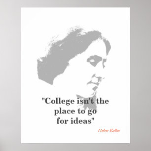 Poster Helen Keller Cita Sobre O Colégio